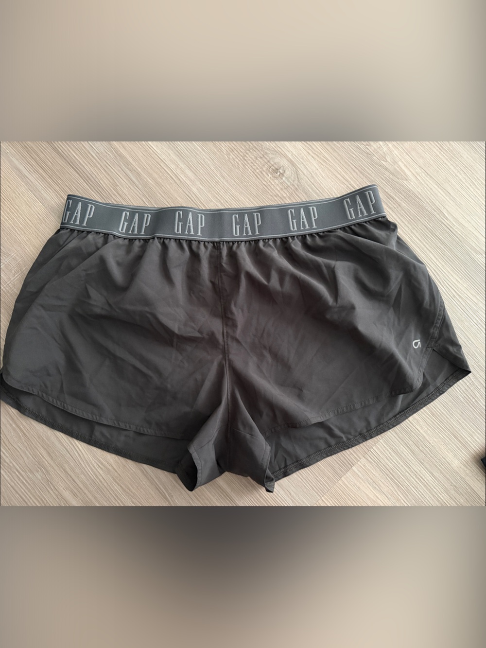 GAP Black Logo Elastic Waistband Athletic Shorts